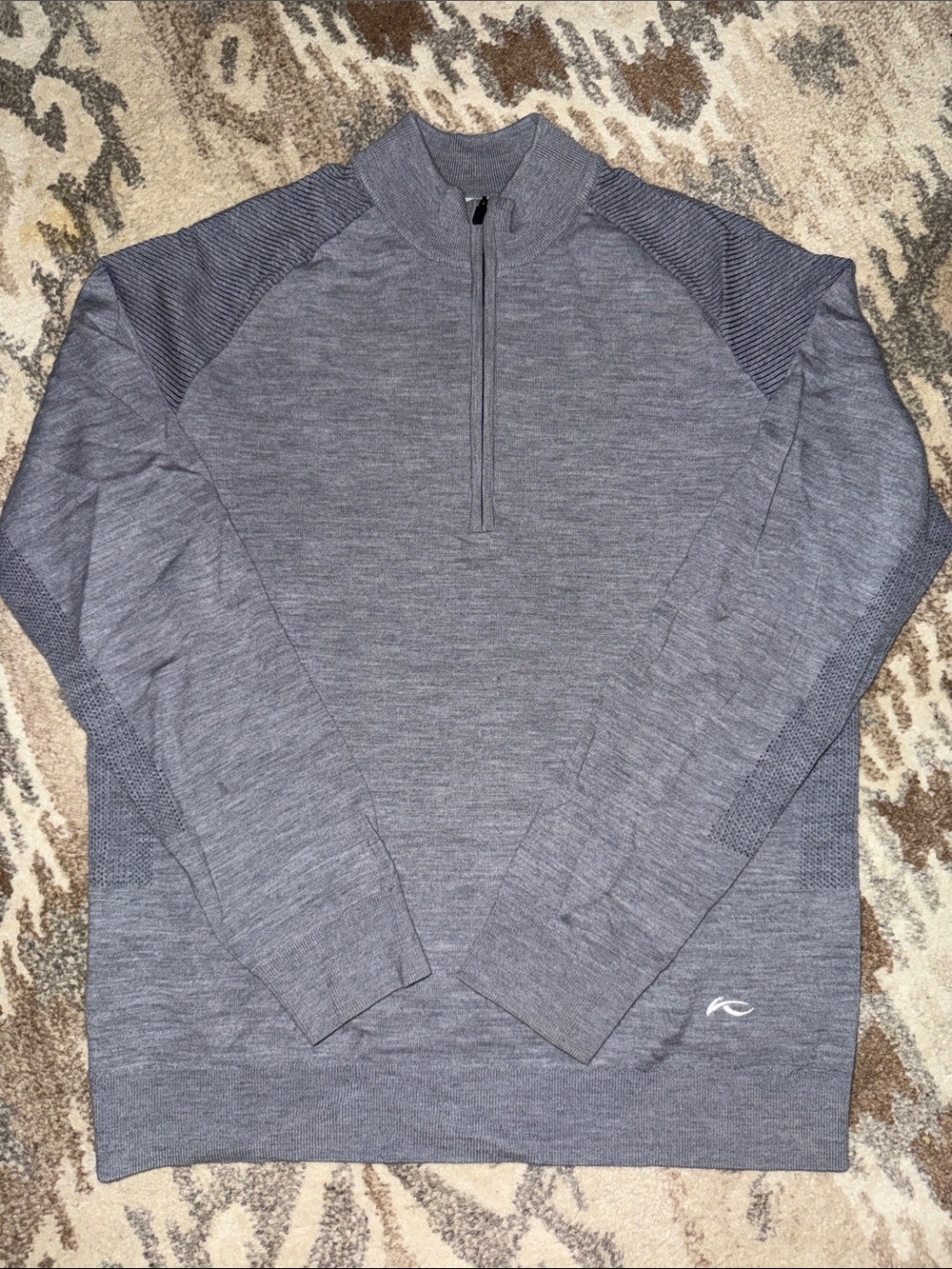 KJUS Golf 1/4-Zip Performance Sweater - Gray M